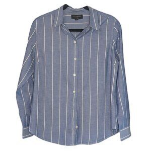 Banana Republic Blue Pinstripe Classic Fit Button Down Sz M